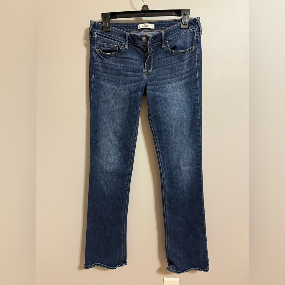 Hollister Women's Dark Blue Boot Cut Jeans